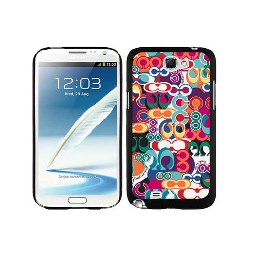 Coach Fashion Monogram Multicolor Samsung Note 2 Cases DST - Click Image to Close